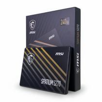 SSD MSI S270 Spatium 240GB SATA III 2.5" 3D NAND Leitura 500MB/s Gravação 450MB/s SSD MSI S270 Spatium 240GB SATA III 2.5" 3D NAND Leitura 500MB/s Gravação 450MB/s