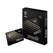 SSD MSI Spatium 240GB S270 SATA3 Leitura 500MB/S Gravação 400MB/S SSD MSI Spatium 240GB S270 SATA3 Leitura 500MB/S Gravação 400MB/S