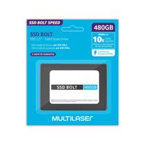 SSD Multilaser, 2.5 POL., SATA, 480GB, Bolt, Gravação até 400 MB/S - SS420X Reembalado