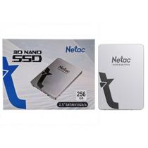 SSD Netac 256GB SATA III Leitura 560 MB/s Gravação 520 MB/s 3D Nand - Prata