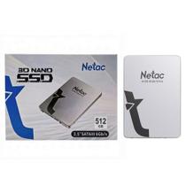 SSD Netac 512GB SATA III Leitura 560 MB/s Gravação 520 MB/s 3D Nand - Prata SSD Netac 512GB SATA III Leitura 560 MB/s Gravação 520 MB/s 3D Nand - Prata