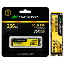 SSD NVMe Macrovip Gold, 256GB, M.2 2280, Leitura: 2100MB/s, Gravação:1500MB/s - MVGLD-256GB