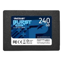 SSD Patriot Burst Elite 240GB, 2.5, SATA III, Leitura: 450MB/s e Gravação: 320MB/s - PBE240GS25SSDR SSD Patriot Burst Elite 240GB, 2.5, SATA III, Leitura: 450MB/s e Gravação: 320MB/s - PBE240GS25SSDR