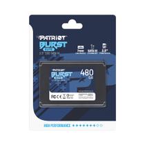 SSD Patriot Burst Elite 480GB PBE480GS25SSDR - 2.5 SATA 450MB/s de Leitura e 320MB/s de Gravação