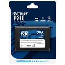 SSD Patriot P210, 256GB, 2.5", SATA 3, Leitura 500MB/s, Gravacao 400MB/s, P210S256G25