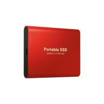 SSD portátil de 14 TB Unidade externa de estado sólido Tipo-C/USB Mobile External SSD para PC/Notebook, Mac, PS4 & Xbox (14TB,Vermelho)