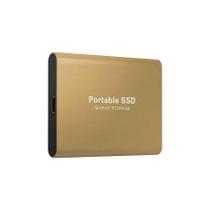 SSD portátil de 16 TB Unidade de estado sólido externo Tipo-C/USB Mobile SSD externo para PC/Notebook, Mac, PS4 & Xbox (16TB,Ouro)