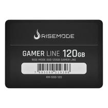 SSD Rise Mode Gamer Line, 120GB, SATA III, Leitura: 530MB/s, Gravação: 520MB/s, Preto - RM-SSD-120 SSD Rise Mode Gamer Line, 120GB, SATA III, Leitura: 530MB/s, Gravação: 520MB/s, Preto - RM-SSD-120