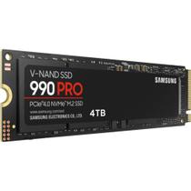 Ssd samsung 4tb 990 pro pcie 4.0 x4 m.2 interno mz-v9p4t0b/am