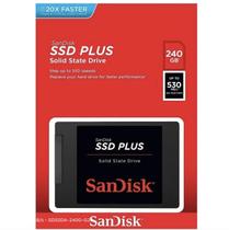 SSD Sandisk Plus, 240GB, SATA, Leitura 530MB, Gravação 440MBs SDSSDA240GG26 SSD Sandisk Plus, 240GB, SATA, Leitura 530MB, Gravação 440MBs SDSSDA240GG26