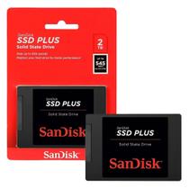 SSD SanDisk Plus 2TB Sata III 6GBs Leitura 545MBs e Gravação 445MBs SDSSDA 2T00 G26