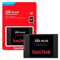 SSD SanDisk Plus 480GB SATA III 6GBs Leitura 535MBs Gravação 445MBs Preto SDSSDA480GG26 SSD SanDisk Plus 480GB SATA III 6GBs Leitura 535MBs Gravação 445MBs Preto SDSSDA480GG26