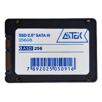 SSD Sata Iii 2.5 256gb Leitura de até 550 MBs, Gravação de até 450 MBs Aitek Asd256 SSD Sata Iii 2.5 256gb Leitura de até 550 MBs, Gravação de até 450 MBs Aitek Asd256