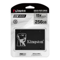 SSD SATA Kingston KC600, 256GB, 2.5", Leitura: 550MB/s e Gravação: 500MB/s, Preto