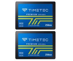 SSD Timetec 256 GBx2 (pacote com 2) 3D NAND TLC SATA III de 2,5 polegadas SSD Timetec 256 GBx2 (pacote com 2) 3D NAND TLC SATA III de 2,5 polegadas