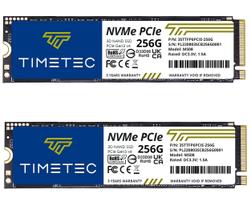 SSD Timetec 256 GBx2 (pacote com 2) NVMe PCIe Gen3x4 8 Gb/s M.2 2280