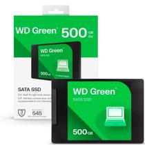 SSD WD Green 500GB 2.5" SATA III 6Gb/s, 7mm, Leitura até 545MB/s, 3D NAND, WDS500G5G0A SSD WD Green 500GB 2.5" SATA III 6Gb/s, 7mm, Leitura até 545MB/s, 3D NAND, WDS500G5G0A