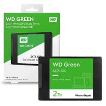 SSD Western Digital WD Green 2TB Sata III 6GBs Leitura 545MBs e Gravação 460MBs WDS200T2G0A