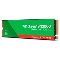 SSD Western Digital WD Green SN3000 500GB, NVMe, PCIe 4.0 x4, Leitura até 5000MB/s e Gravação até 4100MB/s - WDS500G4G0E