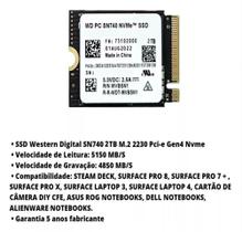 Ssd Western Digital Wd Sn740 2tb M.2 2230 Pci-e 4.0 X4 Nvme Steam Deck Surface Alienware