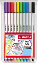 Stabilo Caneta Pen 68 Brush C/ 10 Cores - 568/10-11
