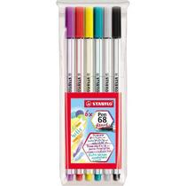 Stabilo Pen Brush Estojo 6 Cores