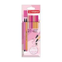 STABILO POINT 88 e PEN 68 - Conjunto de Canetas Premium em Tons de Rosa