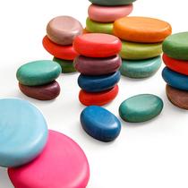 Stacking Rocks Wooden Stacking Toys Balancing Game 16 unidades