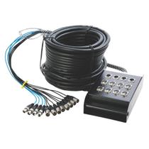 Stage Snake OnStage SNK84100V2 8 x 4 XLR 30 m preto com bolsa