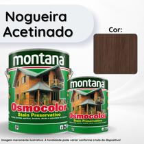 Stain Osmocolor Nogueira Acetinado 3,6L Montana Proteção e Acabamento Premium para Madeira