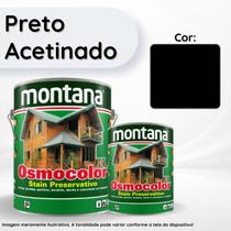 Stain Osmocolor Preto Black Acetinado 3,6L Montana Proteção e Acabamento Premium para Madeira