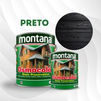 Stain Osmocolor Preto Black Acetinado 900ml Montana Proteção e Acabamento Premium para Madeira