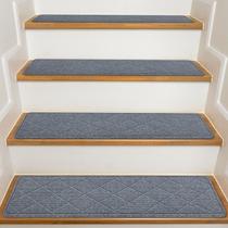 Stair Treads KOOTETA Non-Slip, pacote com 15, 8x30 cm, poliéster cinza escuro Stair Treads KOOTETA Non-Slip, pacote com 15, 8x30 cm, poliéster cinza escuro