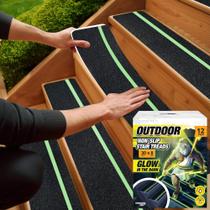 Stair Treads THUNDER GRIP 30x20cm, pacote com 12 unidades, antiderrapante, impermeável Stair Treads THUNDER GRIP 30x20cm, pacote com 12 unidades, antiderrapante, impermeável
