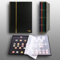 Stamp Album Prophila Collection, 16 lados pretos com capa preta
