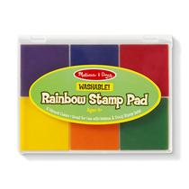 Stamp Pad Melissa & Doug Rainbow com 6 tintas laváveis para crianças a partir de 4 anos