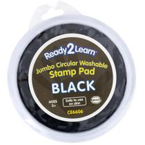 Stamp Pad READY 2 LEARN Jumbo Circular Lavável Preto 14,6 cm