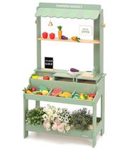 Stand de mercearia Mud Pair Pear Wooden 2 em 1 Outdoor Kids Green
