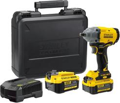 Stanley Chave de Impacto à Bateria 20V , com Maleta de Ferramentas, 2 Baterias e 1 Carregador, Modelo SBW920M2K Stanley