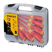 Stanley Jogo de Chaves de Fenda, Kit de Ferramentas Ideal para Caixa de Ferramentas, com Fenda Reta e Cruzada, Modelo Stmt60175, 7 Peças Stanley Jogo de Chaves de Fenda, Kit de Ferramentas Ideal para Caixa de Ferramentas, com Fenda Reta e Cruzada, Modelo Stmt60175, 7 Peças