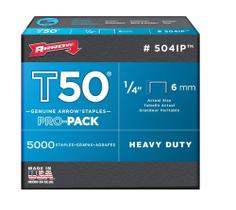 Staples Arrow Fastener T50 1/4", pacote com 5000 unidades, para serviços pesados Staples Arrow Fastener T50 1/4", pacote com 5000 unidades, para serviços pesados