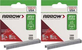 Staples Arrow JT21 1/4", pacote com 1000