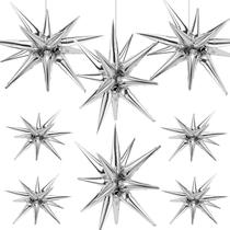 Star Balloons Cadeya Huge Silver Explosion, 8 unidades para festa Star Balloons Cadeya Huge Silver Explosion, 8 unidades para festa