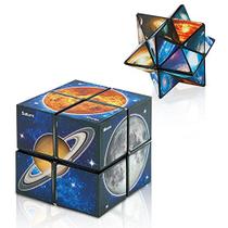 Star Cube Magic Cube 2 em 1 Set, Yoshimoto Cube Infinity Magic 3D Puzzle Cubes para crianças e adultos