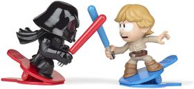 Star Wars Battle Bobblers Darth Vader vs Luke Skywalker Clippable Battling Action Figure 2-Pack, Brinquedos para Crianças de 4 anos ou mais