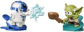 Star Wars Battle Bobblers R2-D2 Vs Yoda Clippable Battling Action Figure 2-Pack, Bobbling Toys for Kids Ages 4 and Up