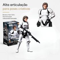 Star Wars Han Solo Disfarce Stormtrooper Blokees Figure Montar Snap Fit A New Hope Estrela da Morte Colecionável Episódio IV 16cm Star Wars Han Solo Disfarce Stormtrooper Blokees Figure Montar Snap Fit A New Hope Estrela da Morte Colecionável Episódio IV 16cm