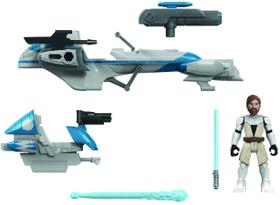 Star Wars Mission Fleet Expedition Class OBI-Wan Kenobi Jedi Speeder Chase 2.5 Inch-Scale Figure and Vehicle, Brinquedos para Crianças de 4 anos ou mais