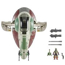 Star Wars Mission Fleet Starship Escaramuça, 2,5 Polegadas Boba Fett Action Figure e Starship Vehicle, Brinquedos para Meninos e Meninas de 4 Anos e Up