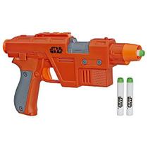 Star Wars Nerf Poe Dameron Blaster -- Luzes e Sons, Tecnologia GlowStrike, 3 Dardos Nerf GlowStrike Oficiais -- para Crianças, Adolescentes, Adultos